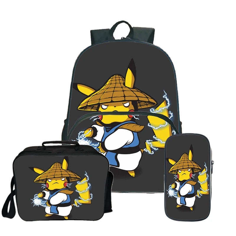 29 Pokemon Pikachu Kawaii рюкзак Пенал Школьный рюкзак для подростков девочек мальчиков рюкзак для ланча 3 шт./компл. детский дорожный рюкзак - Цвет: 29