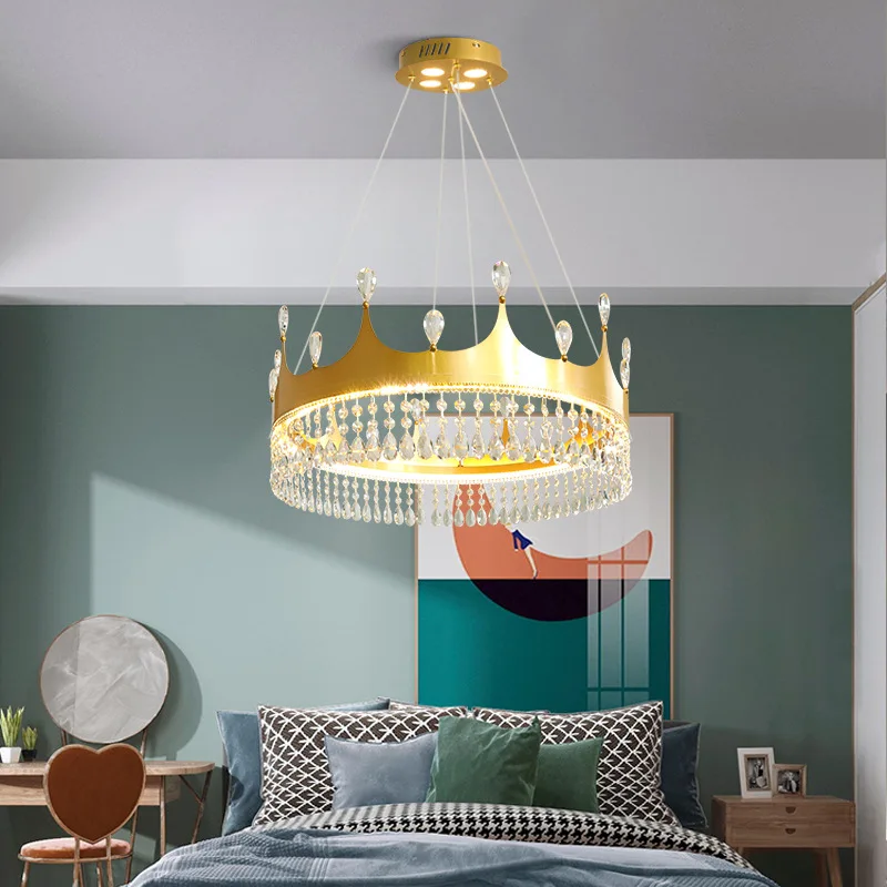 Скандинавская гостиная атмосферная хрустальная люстра, лампа для спальни, роскошная хрустальная люстра для спальни, лобби, люстра