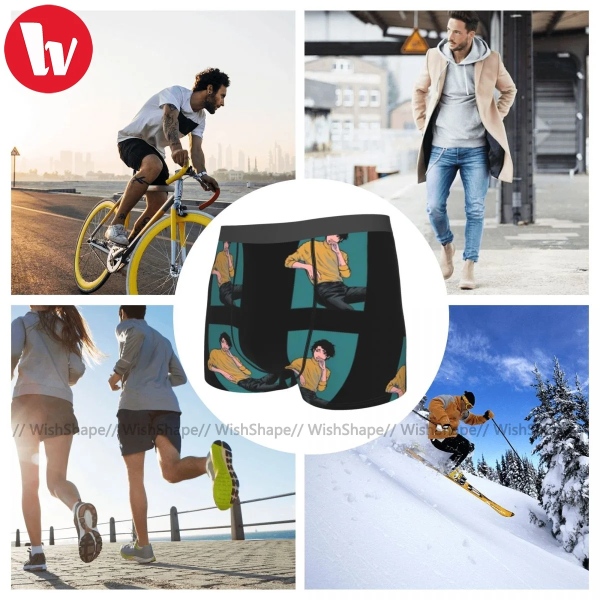 

Nekoma Underwear Trenky Polyester Cute Trunk Men Sublimation Printed Boxer Brief