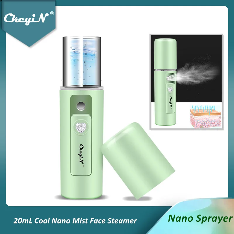 

CkeyiN Mini Facial Steamer Humidifier Handy Cool Nano Mist Sprayer Beauty Face Moisturizer Moisturizing Hydrating Skin Care 50