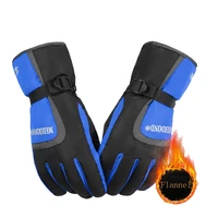 motorcycle gloves horse riding winter thermal flannel lined water resistant adjustable cuff warm keeper