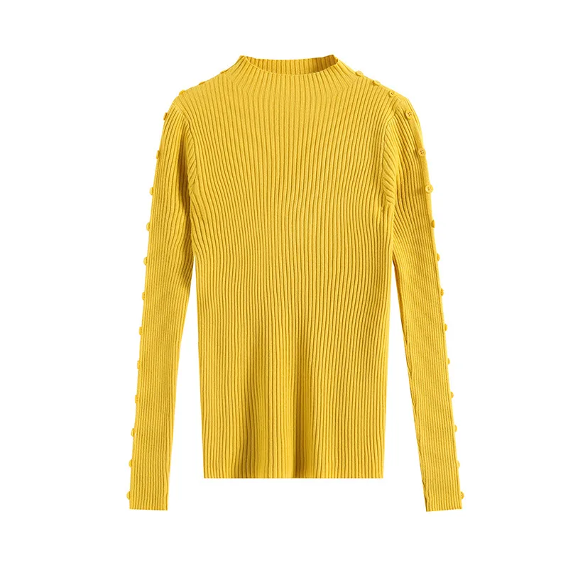 

In 2021 the new autumn and winter coat brim cultivate one's morality sweater half a turtleneck render unlined upper garment