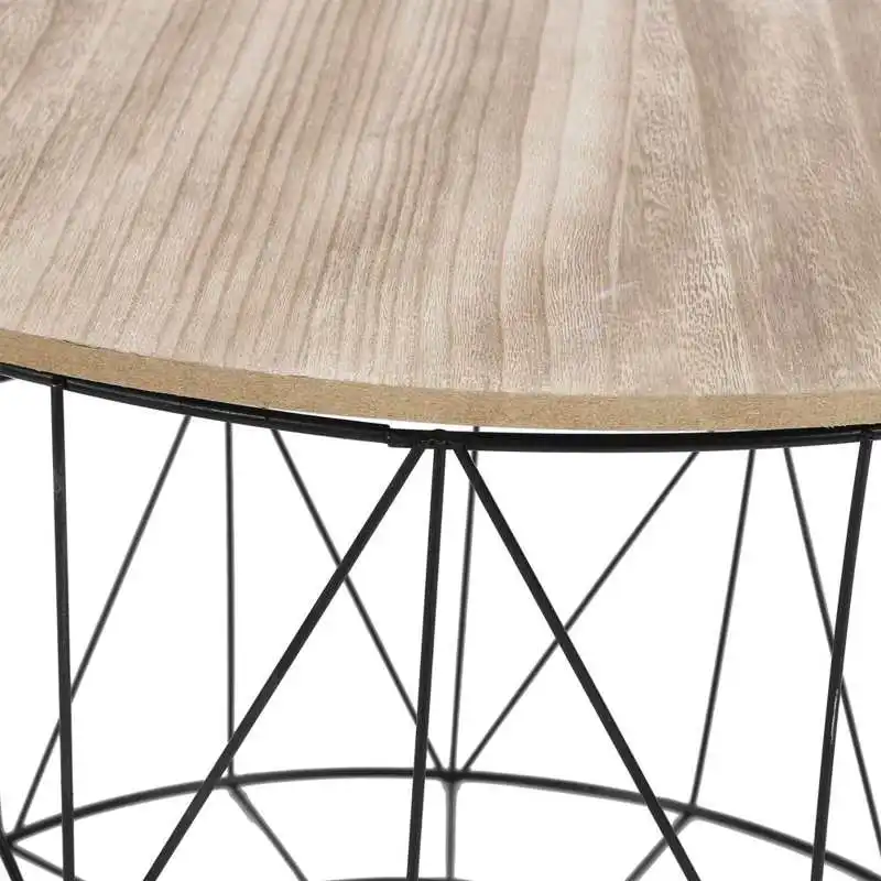 

Multifunction Round End Side Table Geometric Storage Basket Home Office Furniture Bedside Table Sofa Side Desk