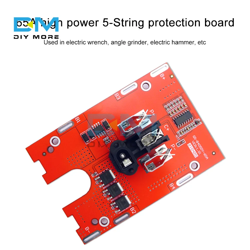 5S 18V 21V 65A BMS 18650 Lipo battery screwdriver Charger Protection Board For Angle grinder/electric drill/wrench /hammer | Электронные