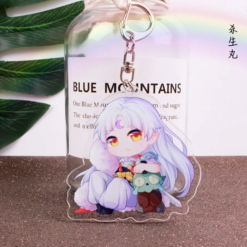 

apanese Anime Inuyasha Acrylic Keyring Student Backpack With Nice Pendant Car Seat Keychain Exquisite Birthday Gift Keychains