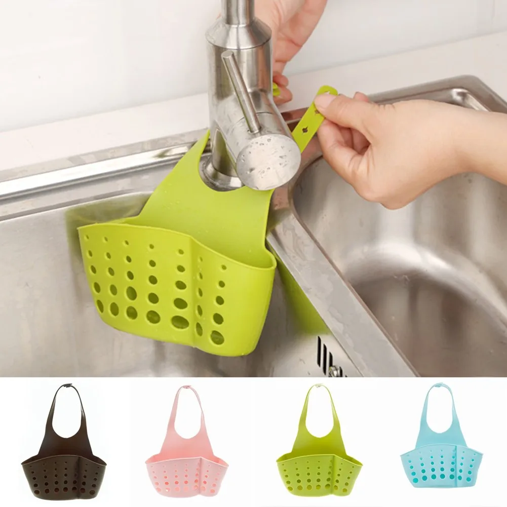 

Kitchen Sink Adjustable Snap Sink Soap Sponge Holder Basket Storage Hanging Sponge Drain Basket Kitchen Accessories