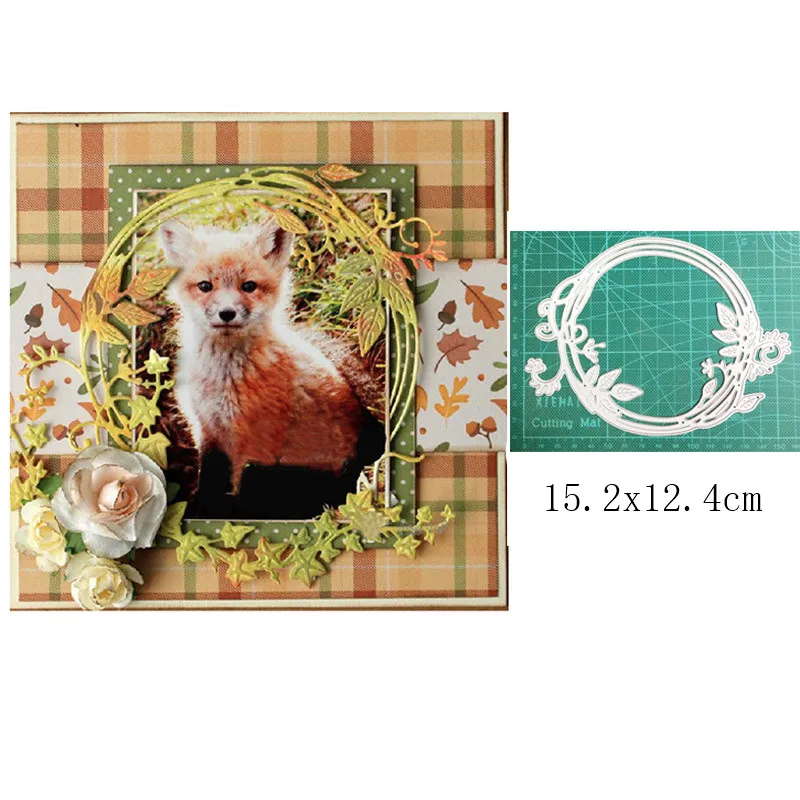 

Craft dies metal cutting dies cut die mold flower leaf wreath Scrapbooking die paper craft knife mould blade punch stencils dies