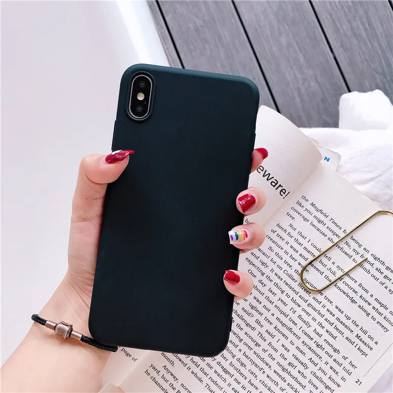 Чехол конфетного цвета для Xiaomi mi A3 A2 mi 8 Lite Red mi Примечание 7 5 плюс 7A 6A силиконовый чехол для Xiaomi mi 9 se cc9e 9t k20 Pro Чехол - Цвет: Black