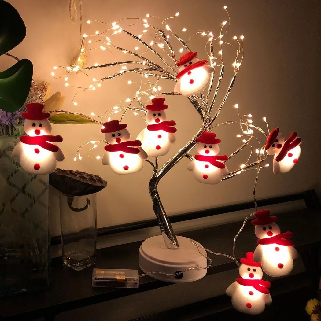 

1pcs LED Christmas Snowman String Lights Christmas Tree Holiday Party Decoration Colored Lights Hanging