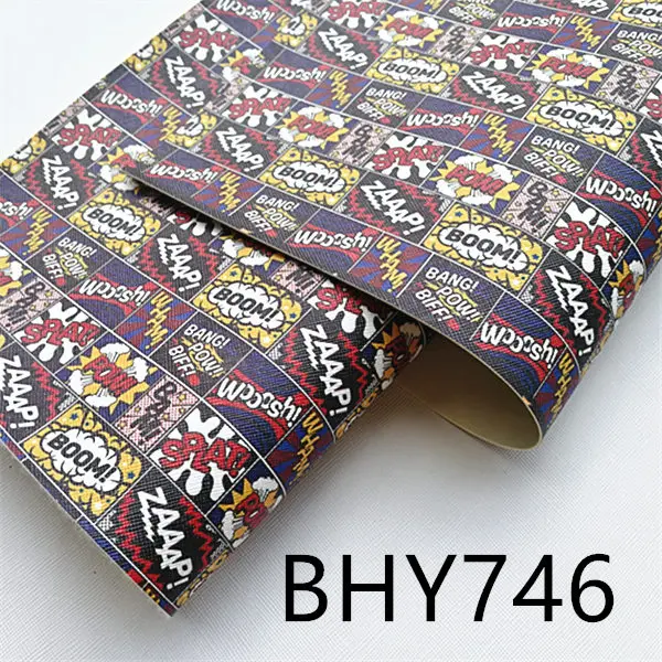 A4 20*33 см мультфильм печати искусственная кожа для DIY аксессуары BHY168 - Цвет: BHY746