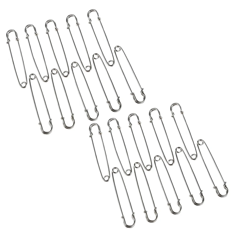 

20 PCS 4 Inch Large Metal Safety Pin--Big And Strong Enough To Hold Heavy-Weight Fabrics And Materials Canvas