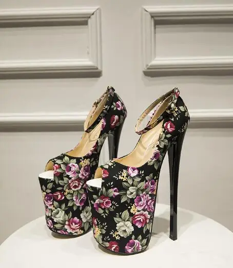 LLXF/туфли для трансвеститов; zapatos mujer; пикантные туфли на шпильке 22 см; туфли на платформе с пряжкой; женские свадебные туфли-лодочки; Летние босоножки