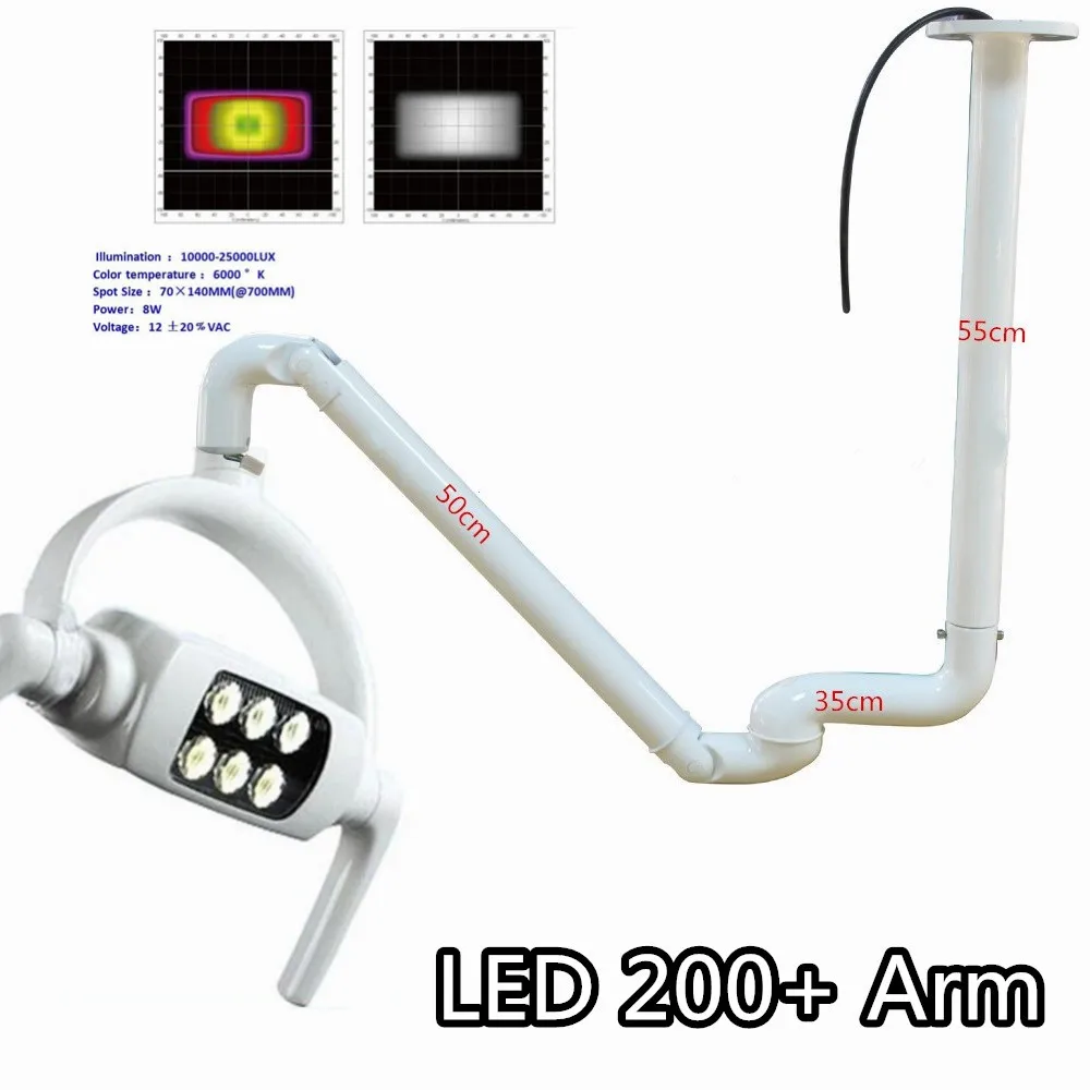 Arm with lamp Стоматологическая потолочный Стоматологический светильник светодиодный светильник с потолочным модуль ARM ПЭТ пользы больницы - Цвет: Arm with lamp