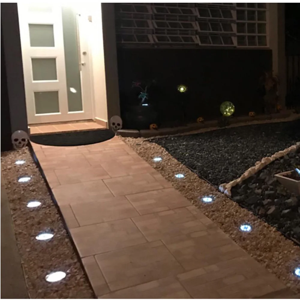 4 шт. наземный светильник на солнечной энергии подземный садовый путь палуба s