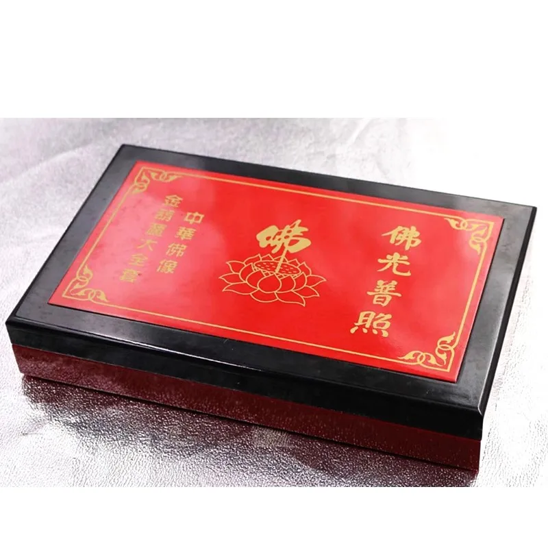 

12pcs Buddha Statue Golden Gourd Gold Plated Coin With Box Collection Gift Present