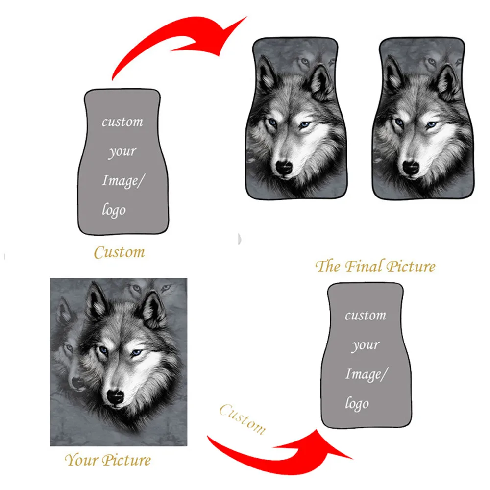 2 шт. автомобильные коврики из полиэстера с принтом в виде футбольного мяча | Дом и