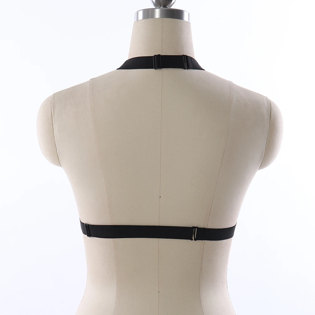 Черный женский бюстгальтер с ремнями для чулок ремни тела эротическое нижнее