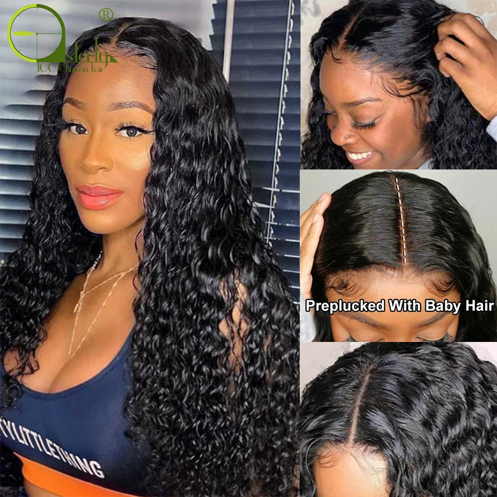 Sterly 4x4 кружева закрытие парик перуанские человеческие волосы волна