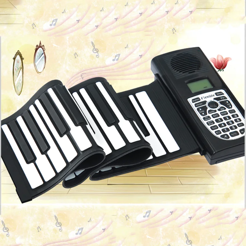 Electronic Music Keyboard Electric Organ Children Theone Roll Up Piano 88keys Folding Synthesizer Christmas Present XR50DZQ