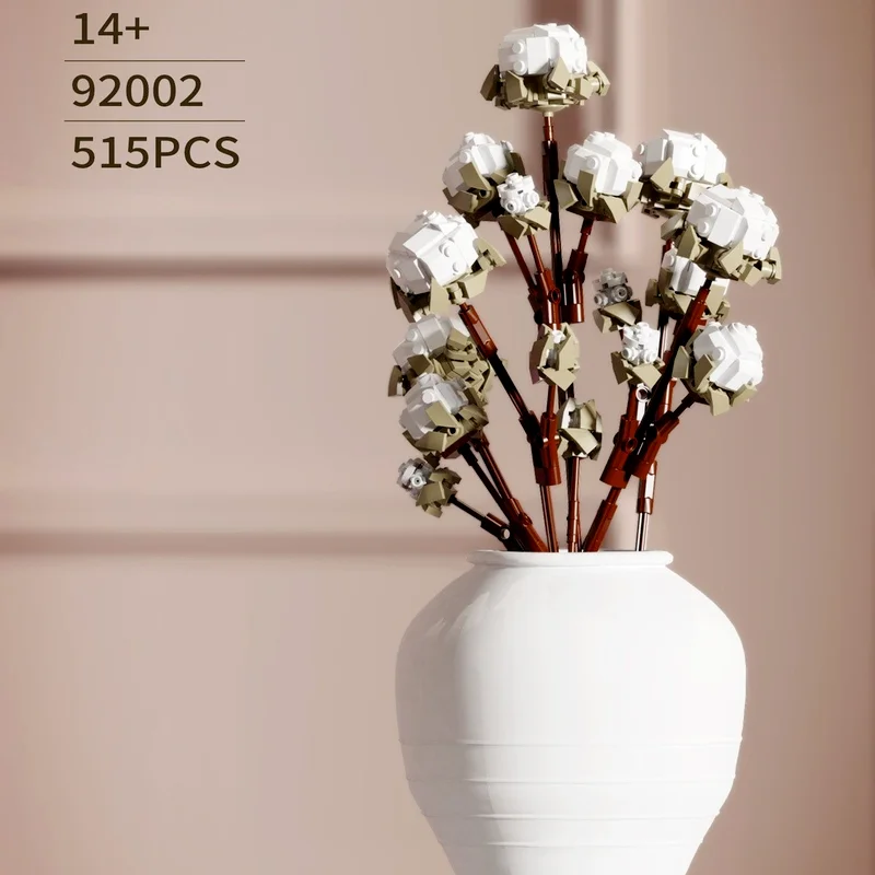 

515PCS Flower Bouquet Building Kapok Blocks City Romantic Kit Friends DIY Assembly Bricks Toys for Girls Kids Gift 7-12y 12+y