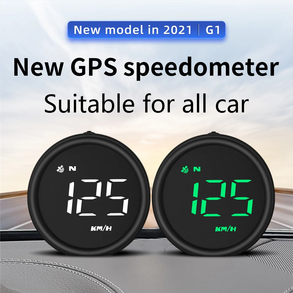 

2021 Newest Universal Car G1 HUD Smart Digital Gauge GPS System Multi-function Car Head Up Display Over Speed Alarm Smart
