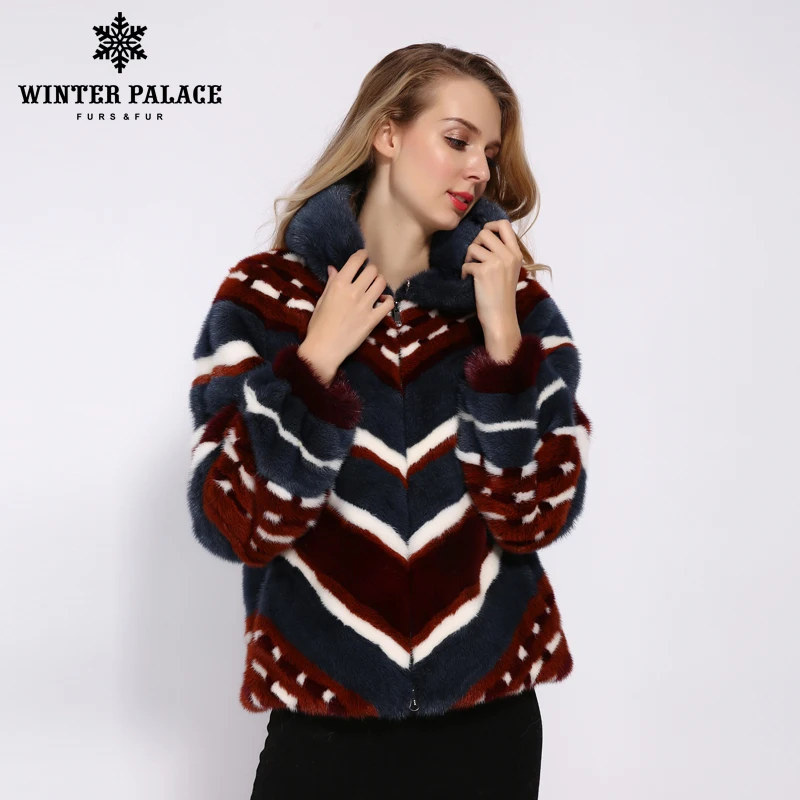 ЗИМНИЙ ДВОРЕЦ 2019 Новая зимняя норковая шуба с капюшоном из импортного бархатного