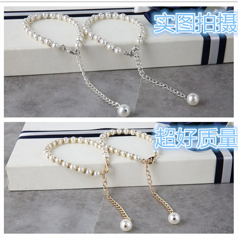 Женские шнурки с жемчугом Нескользящие на высоком каблуке без завязывания