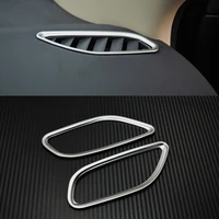 for mitsubishi outlander 2016 2017 interior front upper air vent outlet cover trim frame car styling ac vent car stickers 2pcs