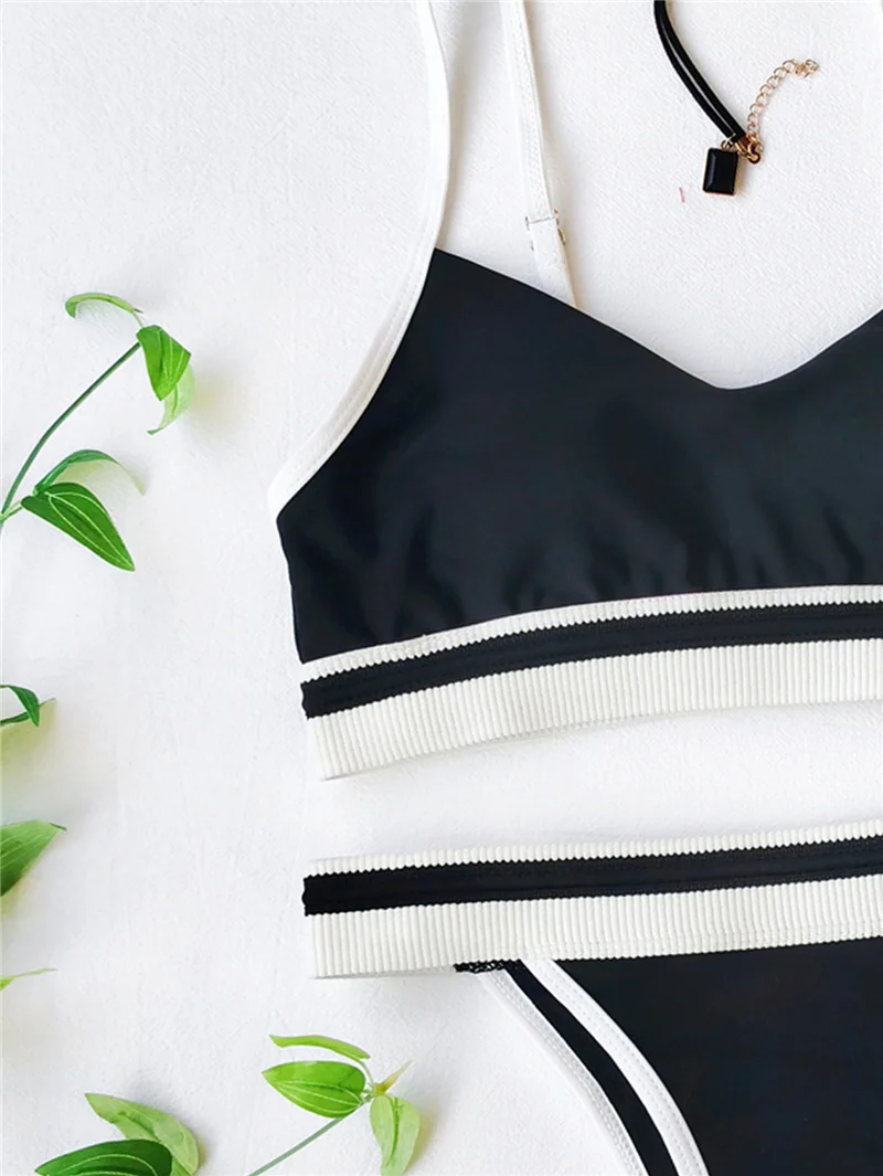 

2021 Sexy Women High Waist Bikini Swimsuit Bandage Swimwear Female Thong Brazilian Biquini Bikini Set Bathing Suit Bather