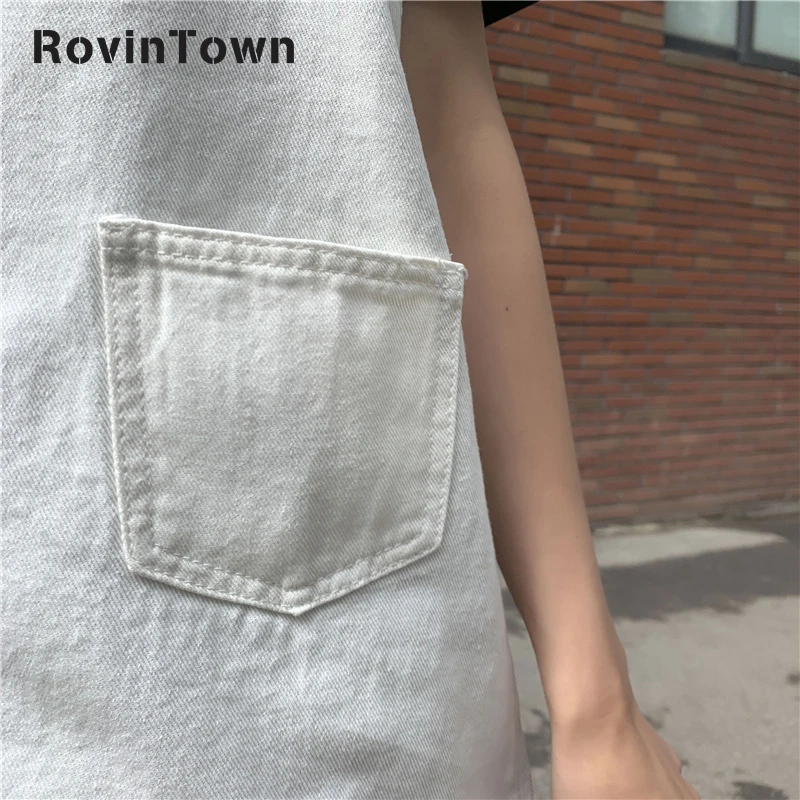 Spring&ampsummer Denim Strap Skirt Women Loose Plus Size All Match Korean Style Streetwear Harajuku Casual Free Shipping | Женская