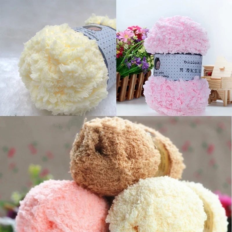 50 г/рулон на не сужающемся книзу массивном из искусственного меха кашемир пряжа