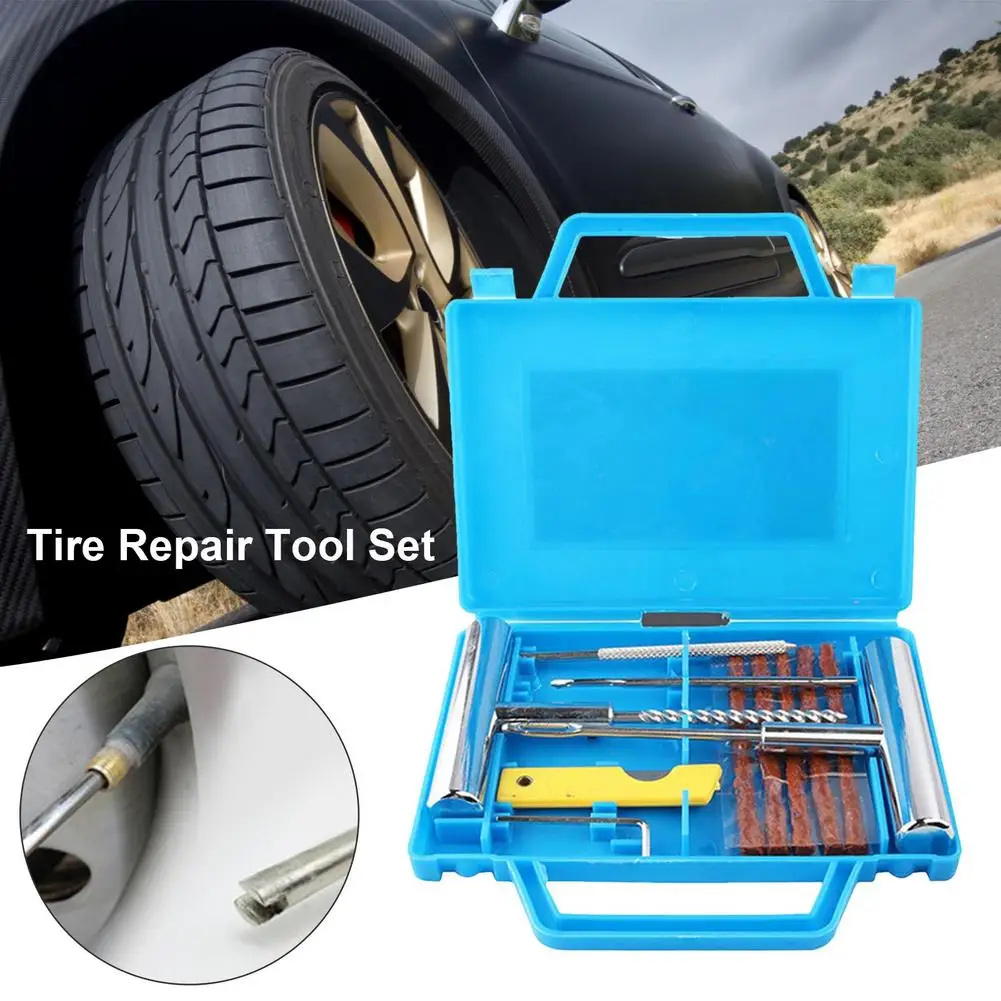 

Car Motorcycle Tire Repair Kit Durable Repair Tools Emergency Heavy Duty Tubeless Tire Puncture Professional ​Maintenance Tool