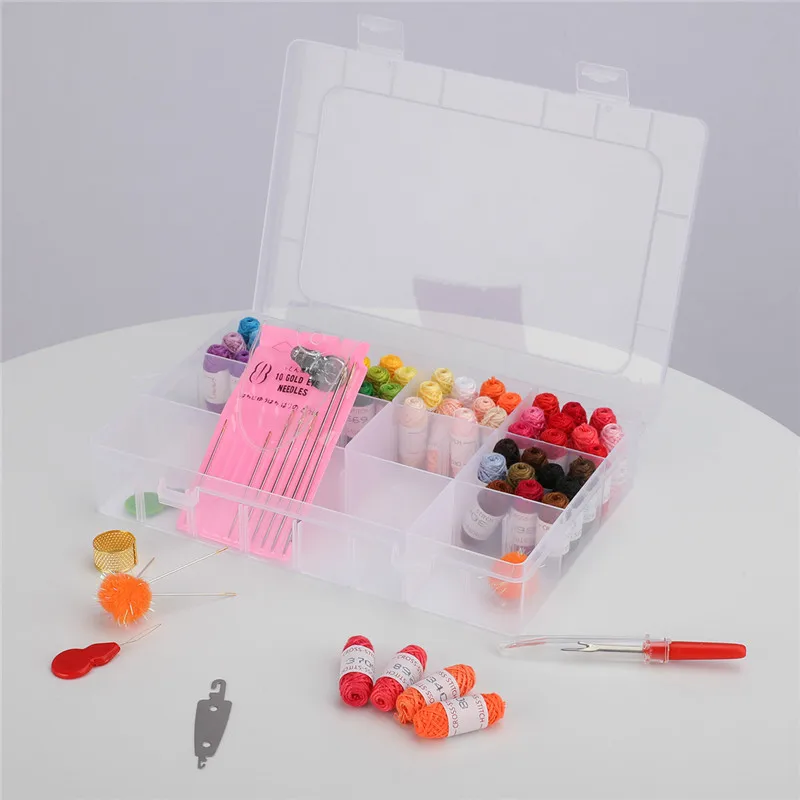 Набор ниток для вышивки крестиком 100 цветов набор с мини-линейной строчкой