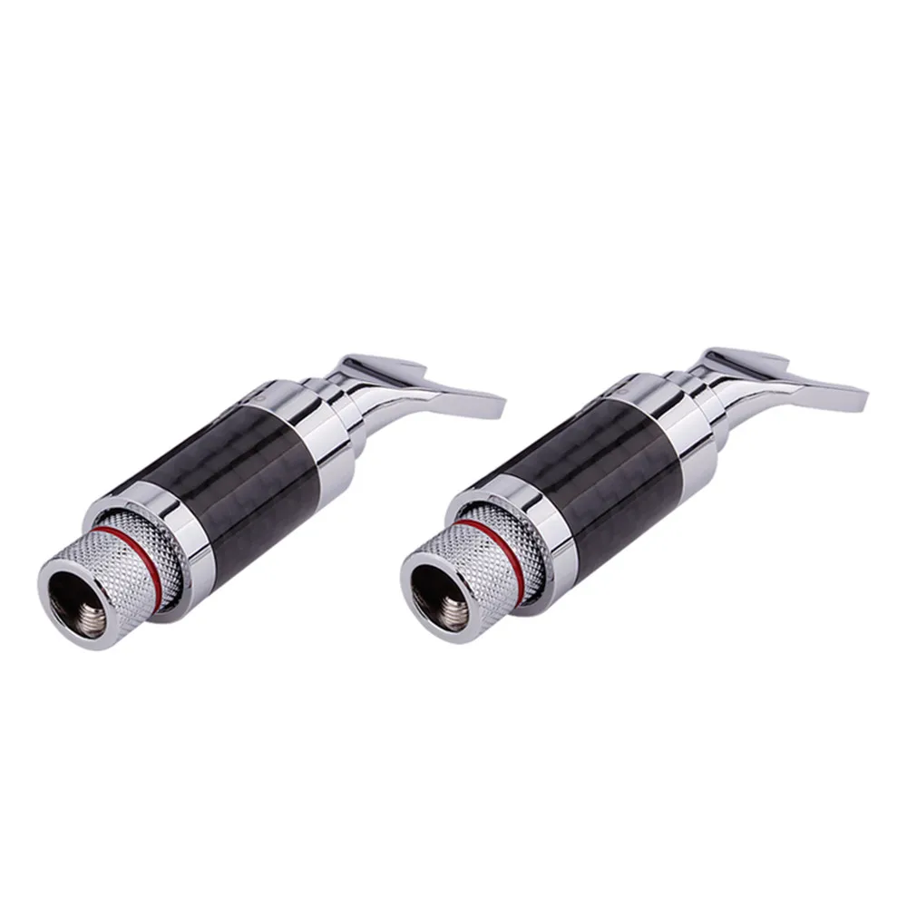 Банановый штекер из углеродного волокна с родиевым покрытием для динамика