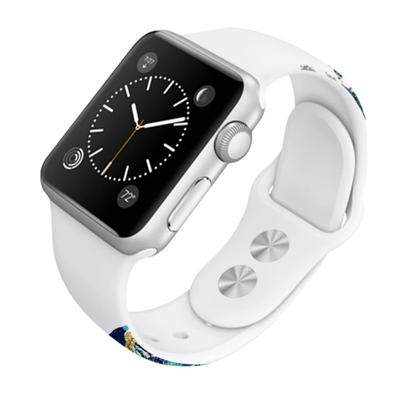 Спортивный силиконовый ремешок для Apple Watch Series 4 40 мм 44 мм силикагелевый ремешок стиль женский и мужской браслет 38 мм 42 мм для iwatch 3 2 1