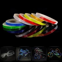 1 pc cool warning effect safe waterproof tire applique bike rim decoration motorcycle reflective decals car stickers
