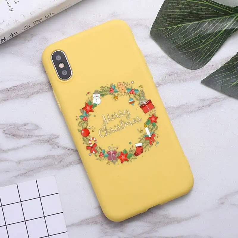 

Christmas Letter Lovebay Merry gift Phone Case Candy Color for iPhone 6 7 8 11 12 s mini pro X XS XR MAX Plus