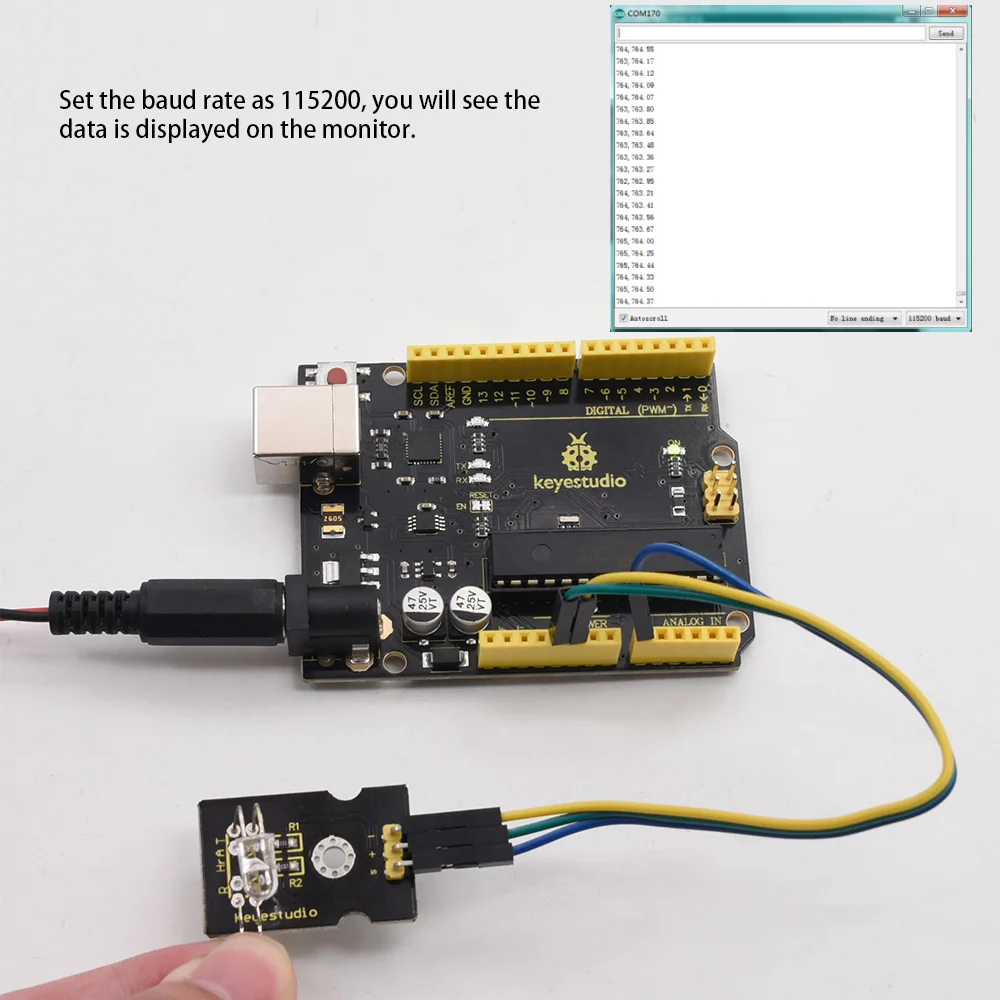 Бесплатная доставка! Пальцевой зонд Keyestudio пульсометр датчик модуль для Arduino Raspberry