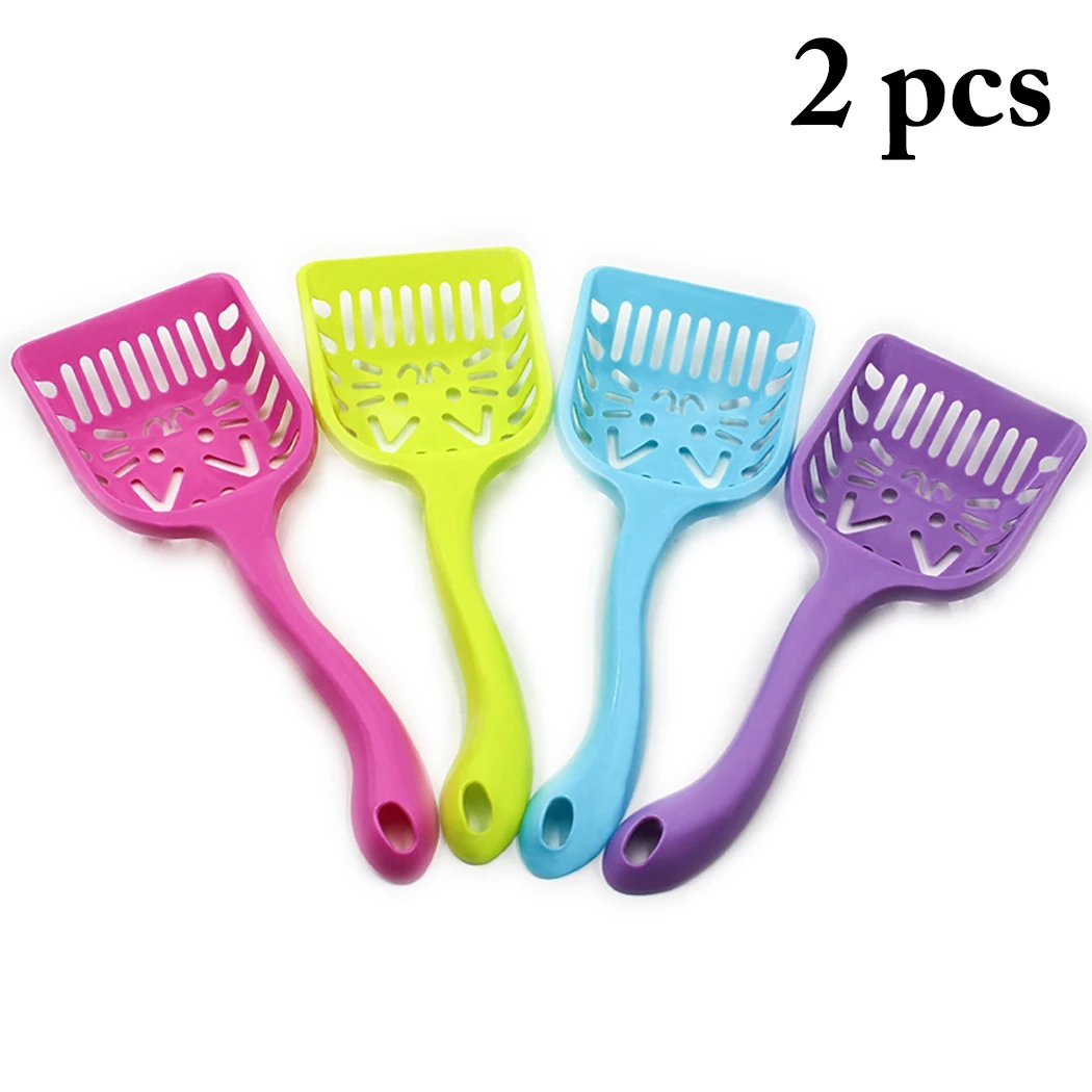 

2PCS Legendog Random Color Cat Litter Scoops Plastic Kitten Litter Shovel Pet Poop Scoop for Cats Pet Cleanning Tool Accessories
