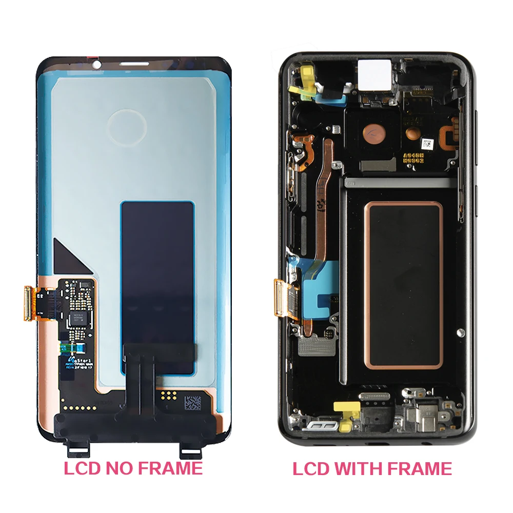 Экран AMOLED для SAMSUNG Galaxy S9 LCD G9600 сенсорный дигитайзер датчик стеклянная рамка в