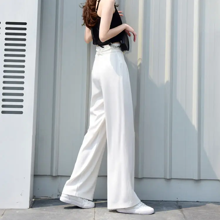 

2021 spring and summer new autumn sense high waist wide leg pants women casual pants women streetwear women