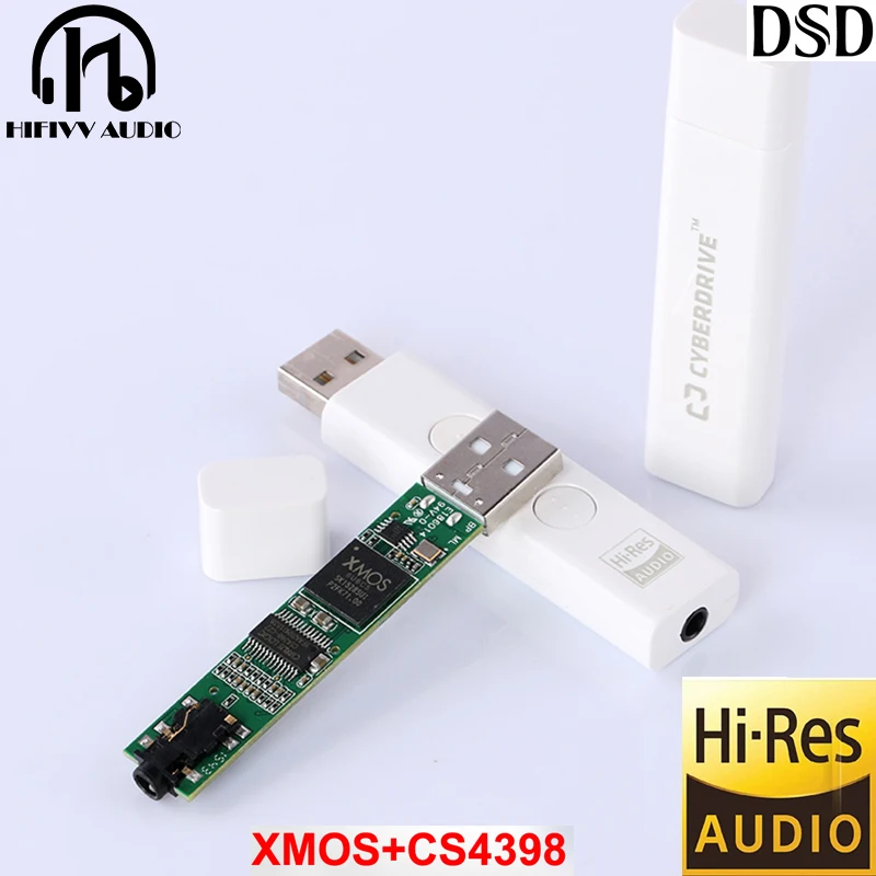 XMOS USB Sound Card of CS4398 Portable Audio Amplifier Decoder computer iPhone samsung huawei Notebook DAC PCM DSD