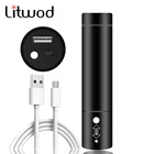 Внешний аккумулятор XM-L T6, светодиодный налобный фонарик, фонарик со встроенным аккумулятором 18650, 2 в 1, лм, 10 Вт, фонарь для кемпинга