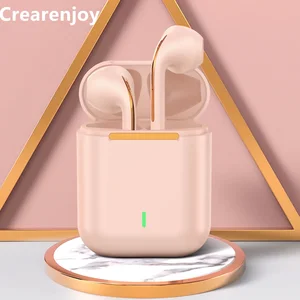 pink j18 tws bluetooth earbuds true wireless headset gaming earphone hifi stereo headphones waterproof for iphone xiaomi huawei free global shipping