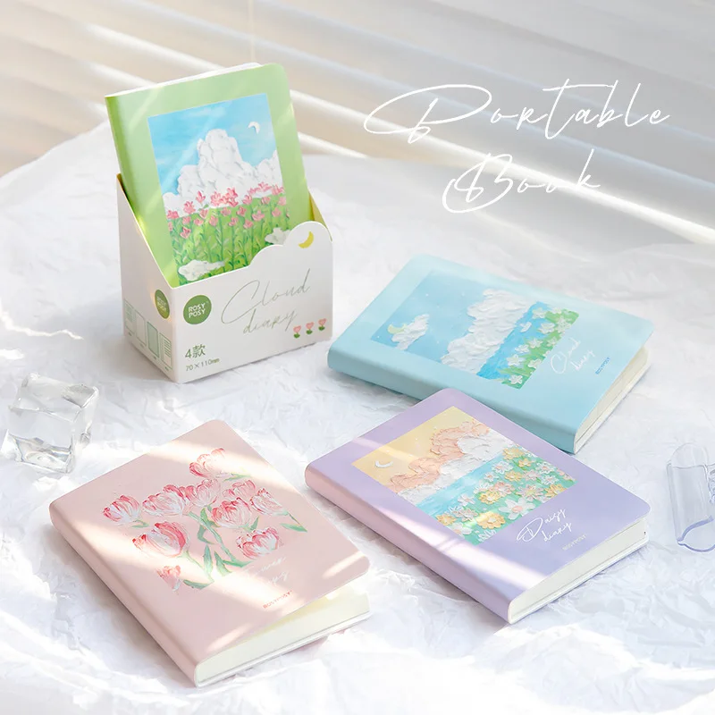 

4 шт./лот стиль живописи прекрасные цветы природа мини карманный планировщик 2022 ноутбук подарок 80 листов основные школьные офисные принадле...