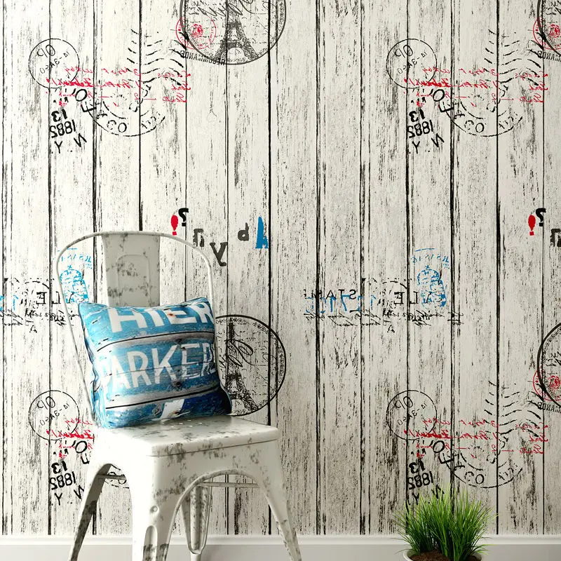 

Home Decor Wallpapers Self-Adhesive Waterproof Pvc Wallpaper Wood Grain Bedroom Moisture-Proof Background Wall Papel De Pared