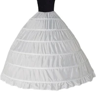 charmingbridal 6 hoop ball gown petticoat half slip women underskirt wedding crinoline white