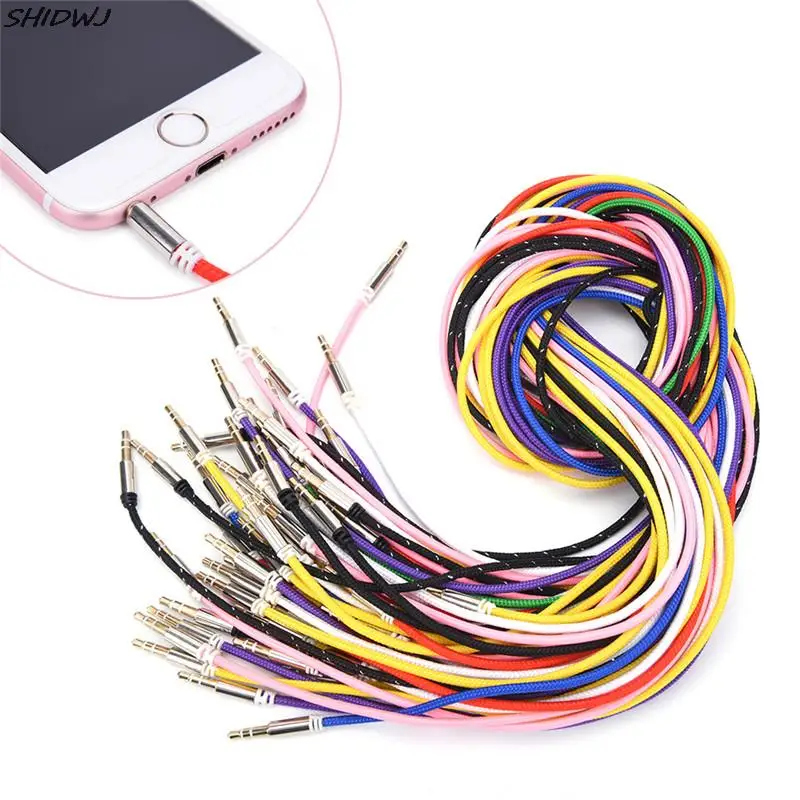 

3.5mm Car Audio Cable Male To Male Car Aux Auxiliary Cord Stereo Audio Cable For Phone Random Color