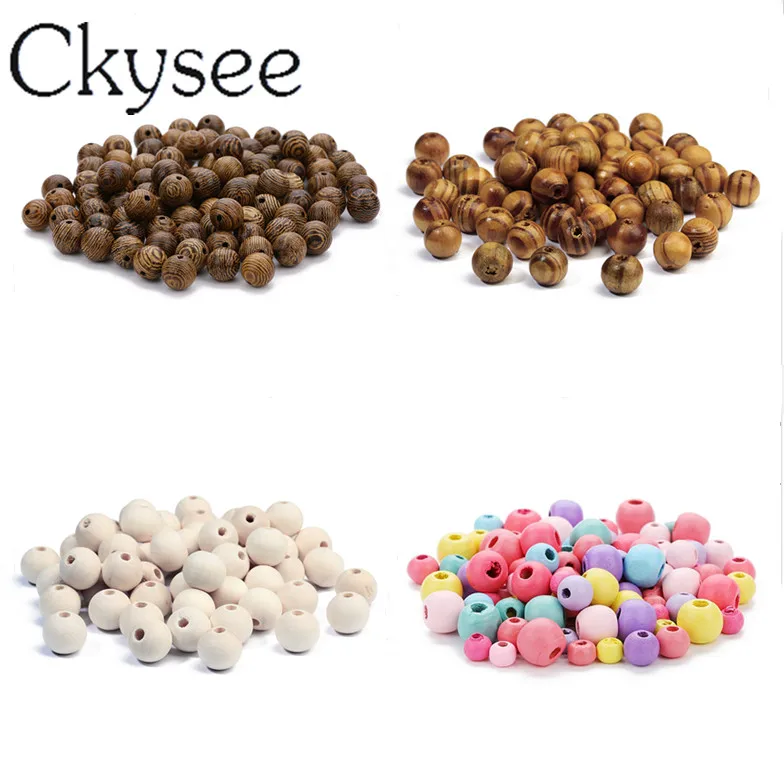 100 шт. круглые бусины в полоску Ckysee|Бусины| |