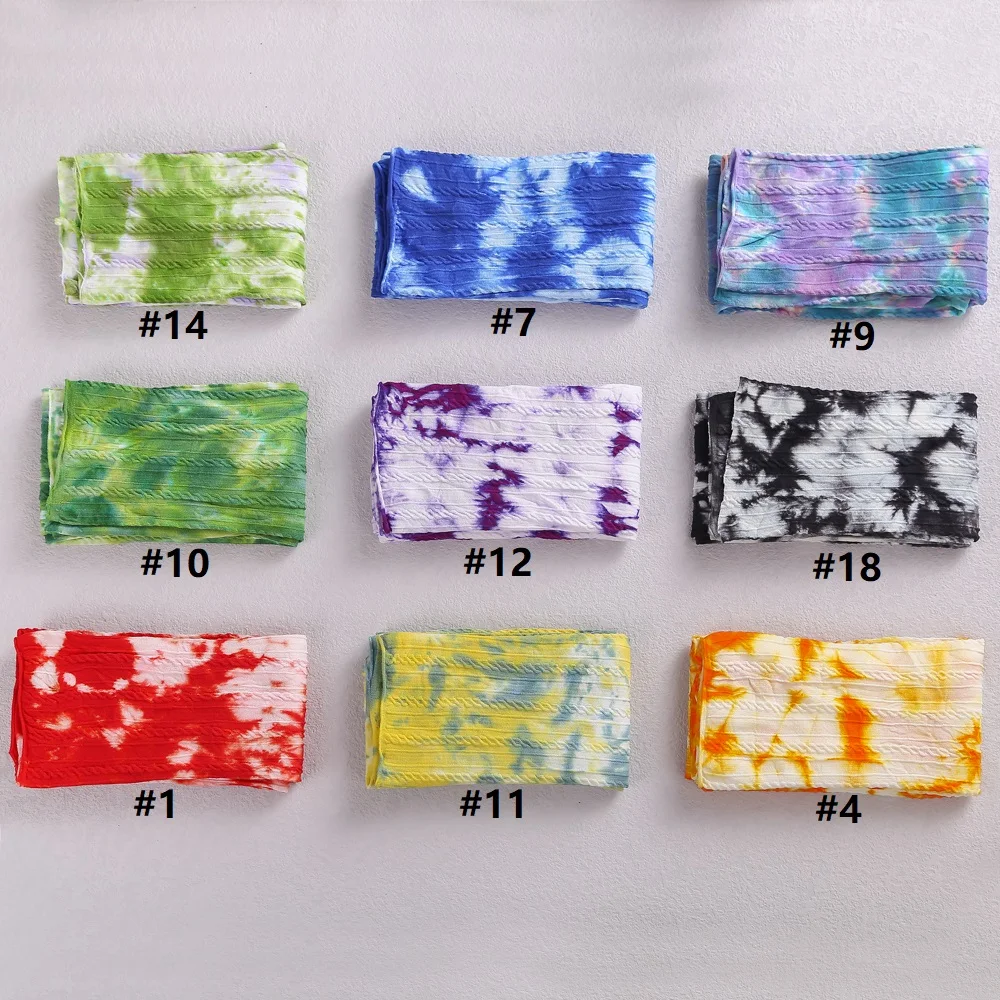 

1Pc Tie Dye Soft Nylon Fabric Stripe Handmade Elastic Nylon Headband Handmade Kids Girl Diy Baby Hair Accessories For Girls 2021
